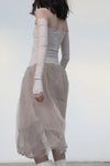 Marc Le Bihan Silk Skirt Six-layer Tulle 25930 Series French Hand-dyed MLB-25930-SKIN Skin Color